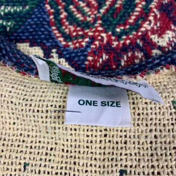 Sugar Street Weavers Sleeveless Cardigan Sweater Garden Fruit Vegetables OS - Picture 10 of 11